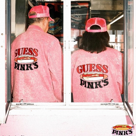 NTWRK Guess Pinks Hot Dogs Denim Jacket - Picture 3 of 3